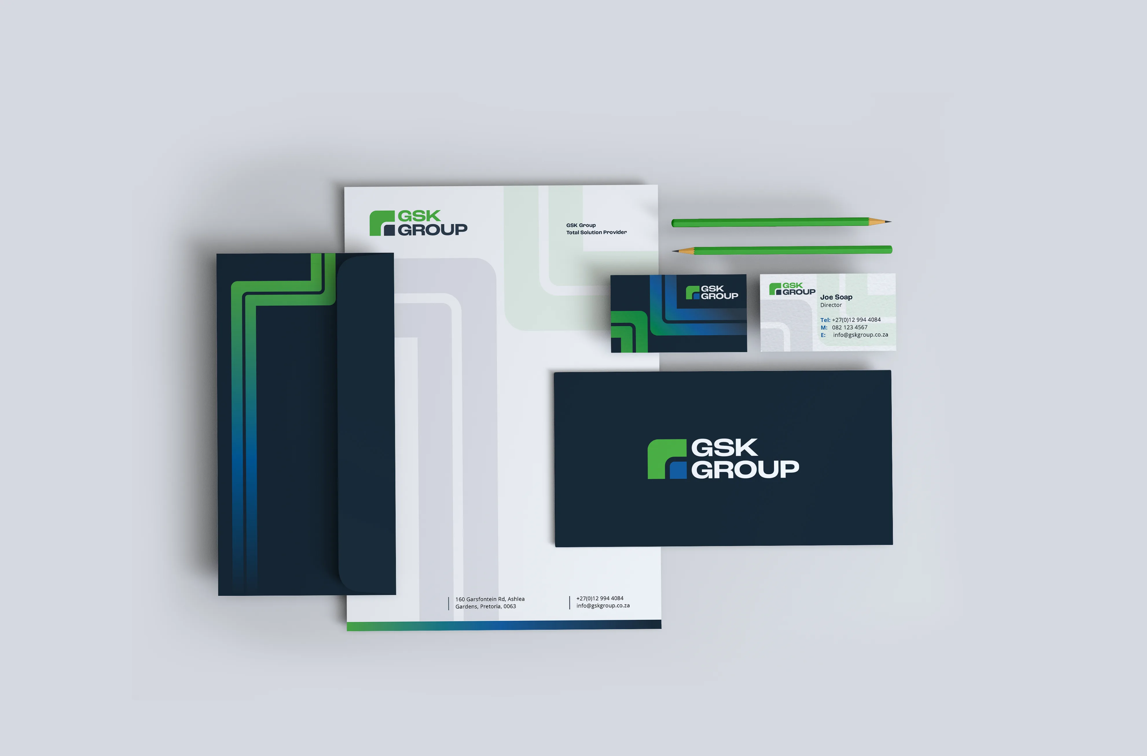 Corporate branded stationery and print design by Salt & Light Creations
